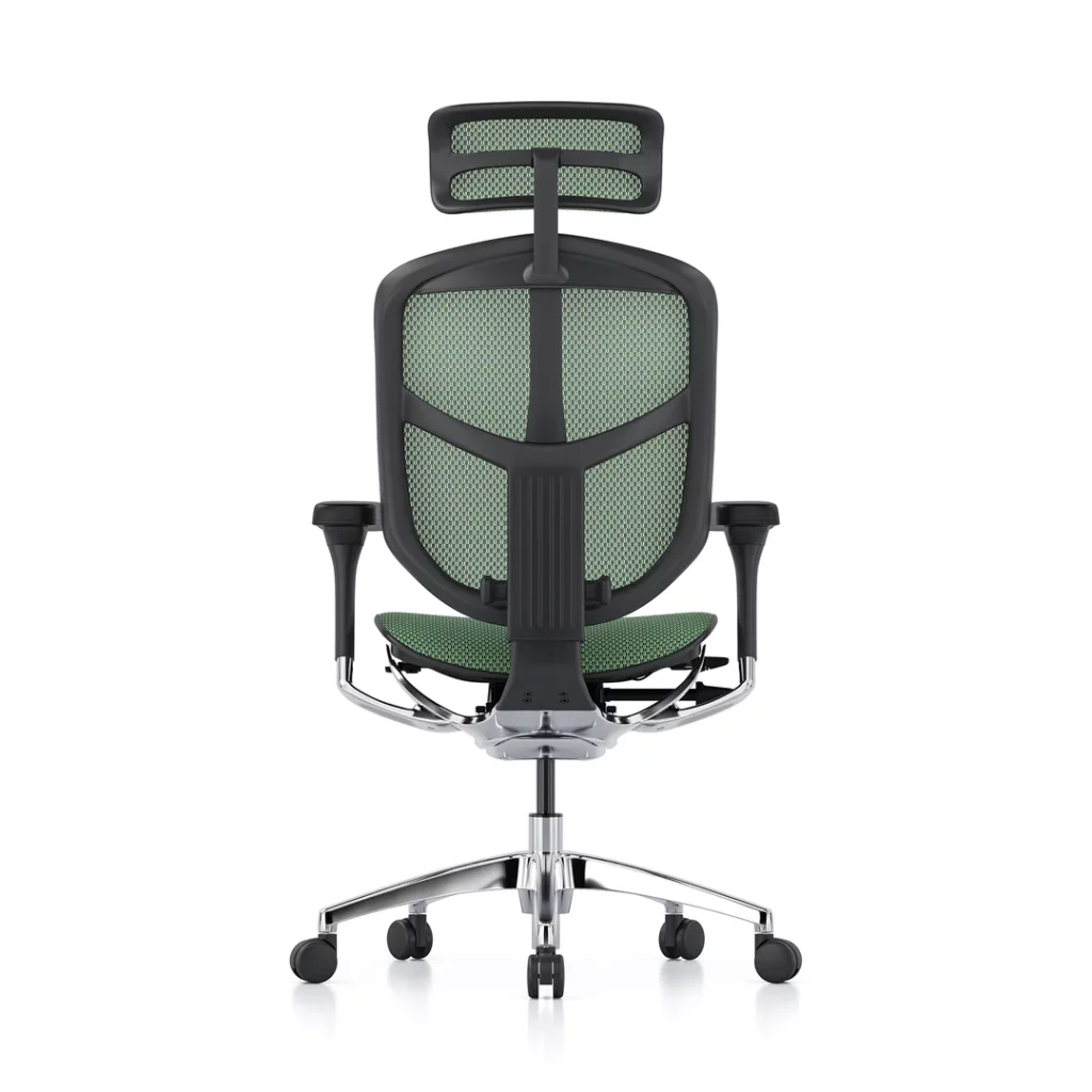 Enjoy Elite Mesh Office Chair G2 Black Frame, Green Mesh with Head Rest