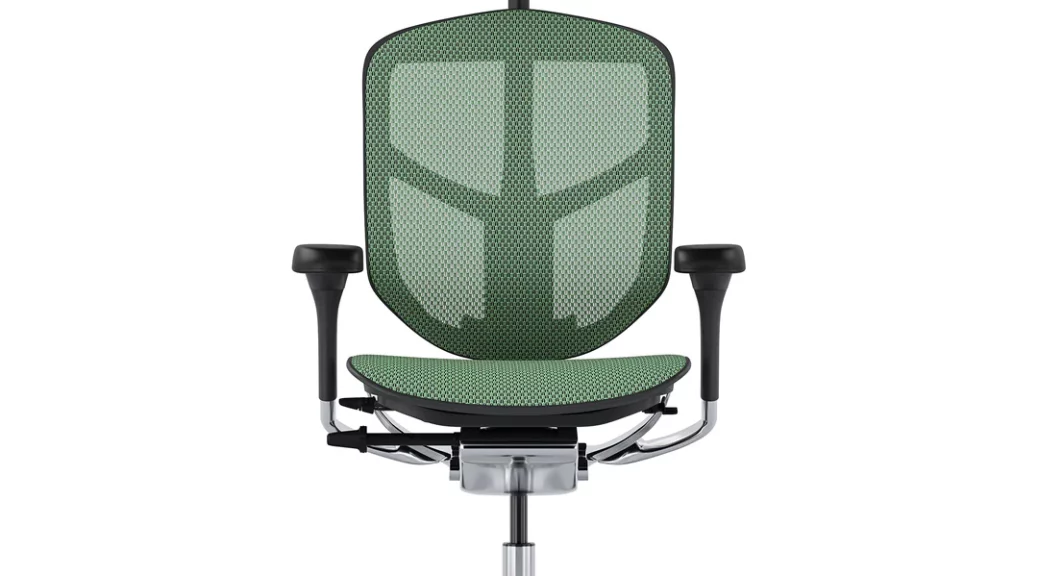 Enjoy Elite Mesh Office Chair G2 Black Frame, Green Mesh with Head Rest